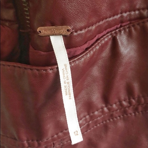 Free People Zip Vegan Leather Mini Skirt - Picture 9 of 10